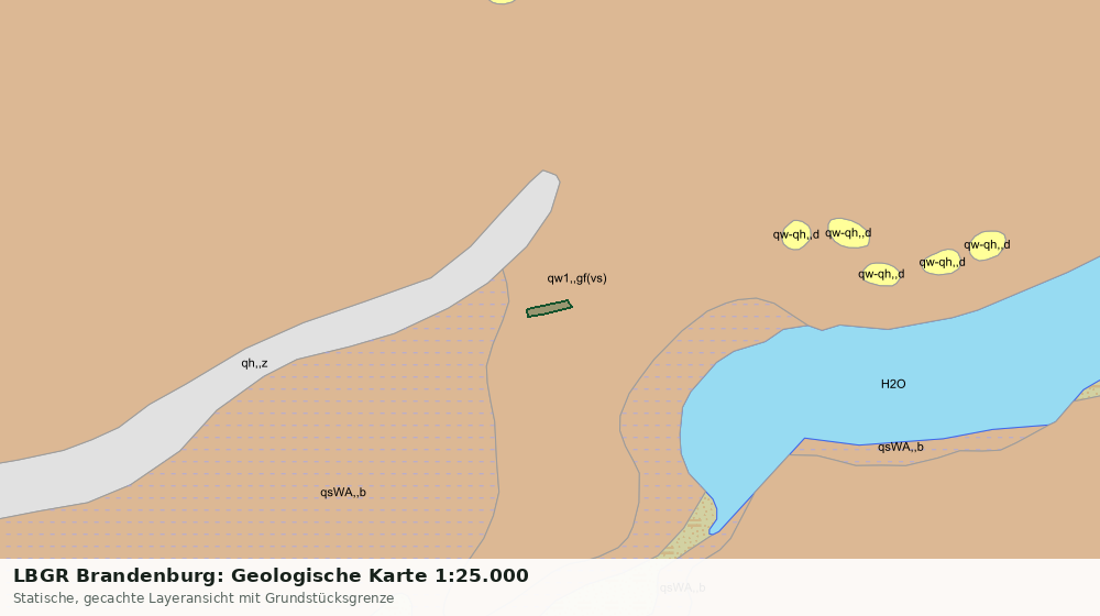 Statische Kartenansicht: LBGR Brandenburg: Geologische Karte 1:25.000