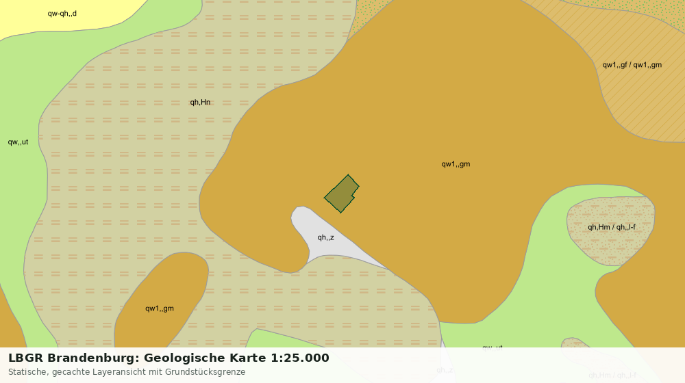 Statische Kartenansicht: LBGR Brandenburg: Geologische Karte 1:25.000