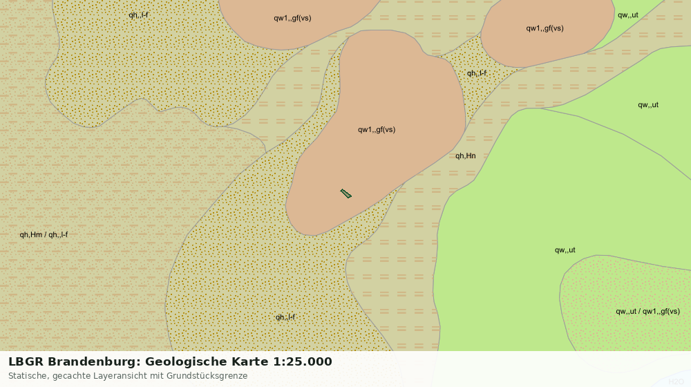 Statische Kartenansicht: LBGR Brandenburg: Geologische Karte 1:25.000