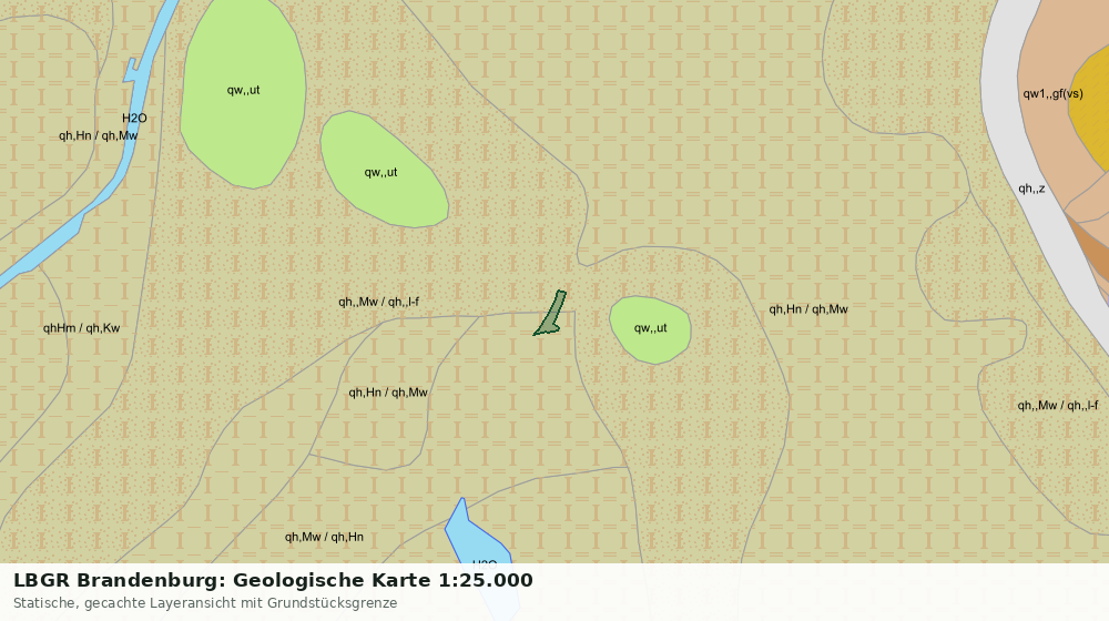 Statische Kartenansicht: LBGR Brandenburg: Geologische Karte 1:25.000