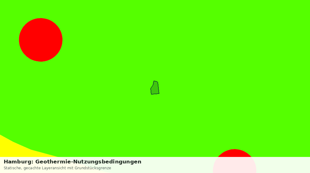 Statische Kartenansicht: Hamburg: Geothermie-Nutzungsbedingungen