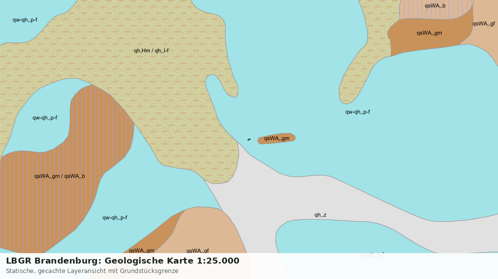 Statische Kartenansicht: LBGR Brandenburg: Geologische Karte 1:25.000