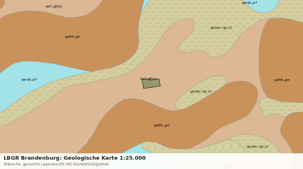 Statische Kartenansicht: LBGR Brandenburg: Geologische Karte 1:25.000