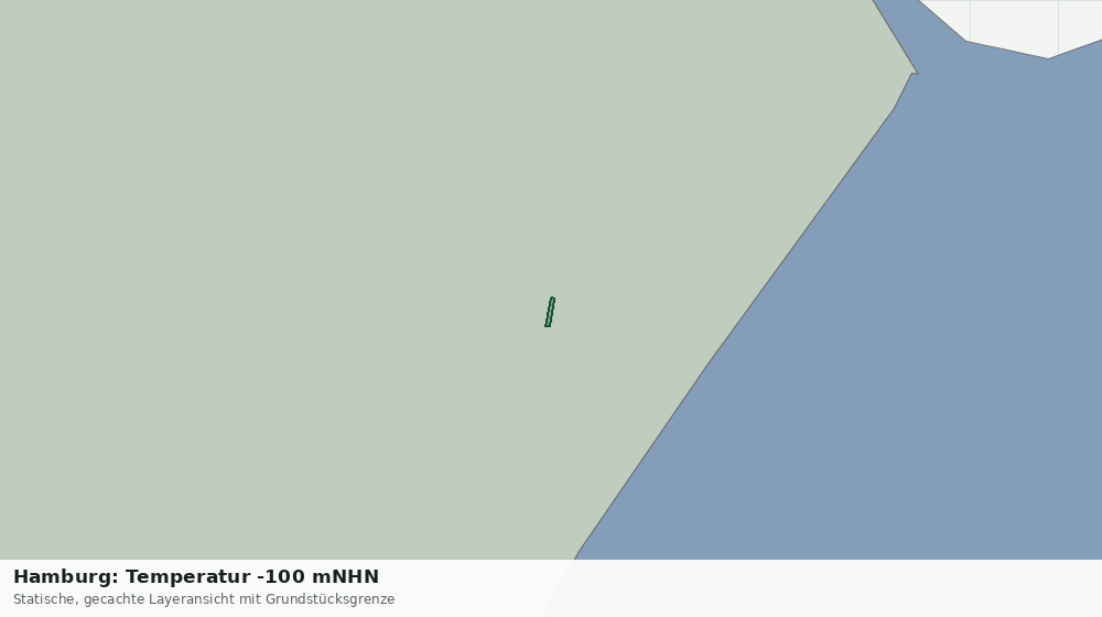 Statische Kartenansicht: Hamburg: Temperatur -100 mNHN