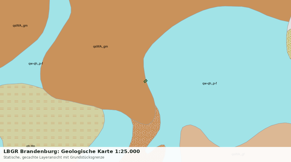Statische Kartenansicht: LBGR Brandenburg: Geologische Karte 1:25.000