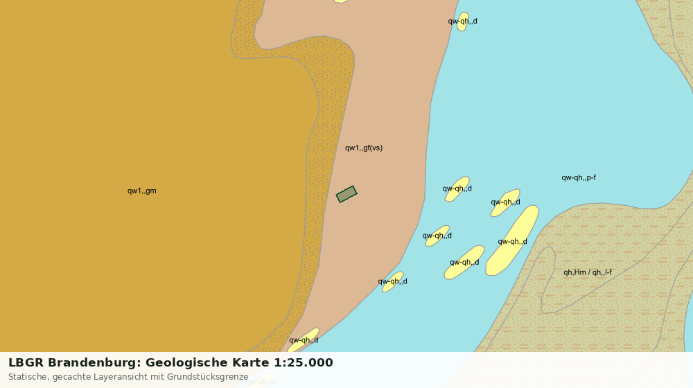 Statische Kartenansicht: LBGR Brandenburg: Geologische Karte 1:25.000