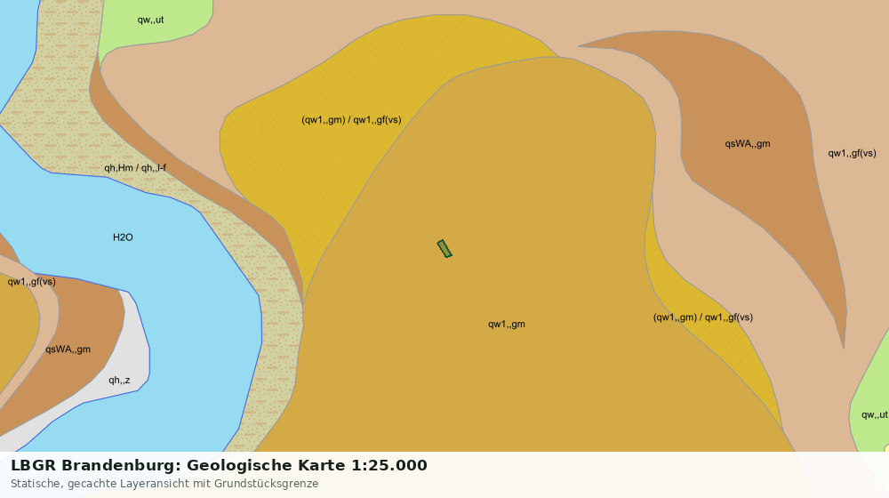 Statische Kartenansicht: LBGR Brandenburg: Geologische Karte 1:25.000