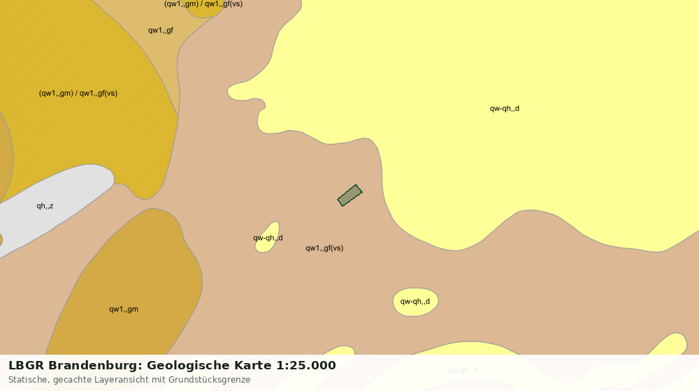 Statische Kartenansicht: LBGR Brandenburg: Geologische Karte 1:25.000