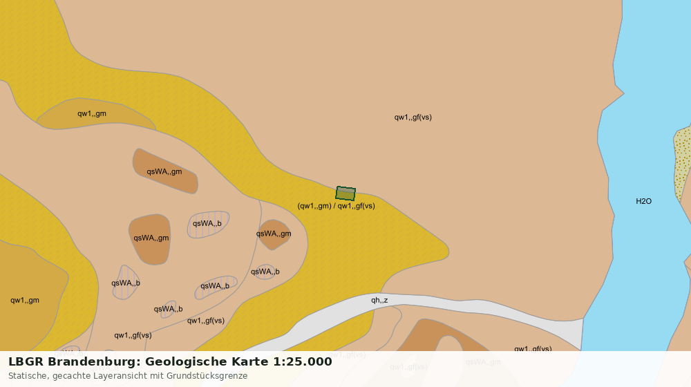 Statische Kartenansicht: LBGR Brandenburg: Geologische Karte 1:25.000