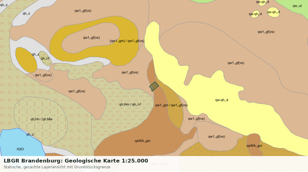 Statische Kartenansicht: LBGR Brandenburg: Geologische Karte 1:25.000