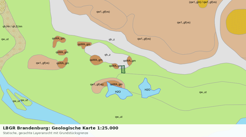 Statische Kartenansicht: LBGR Brandenburg: Geologische Karte 1:25.000
