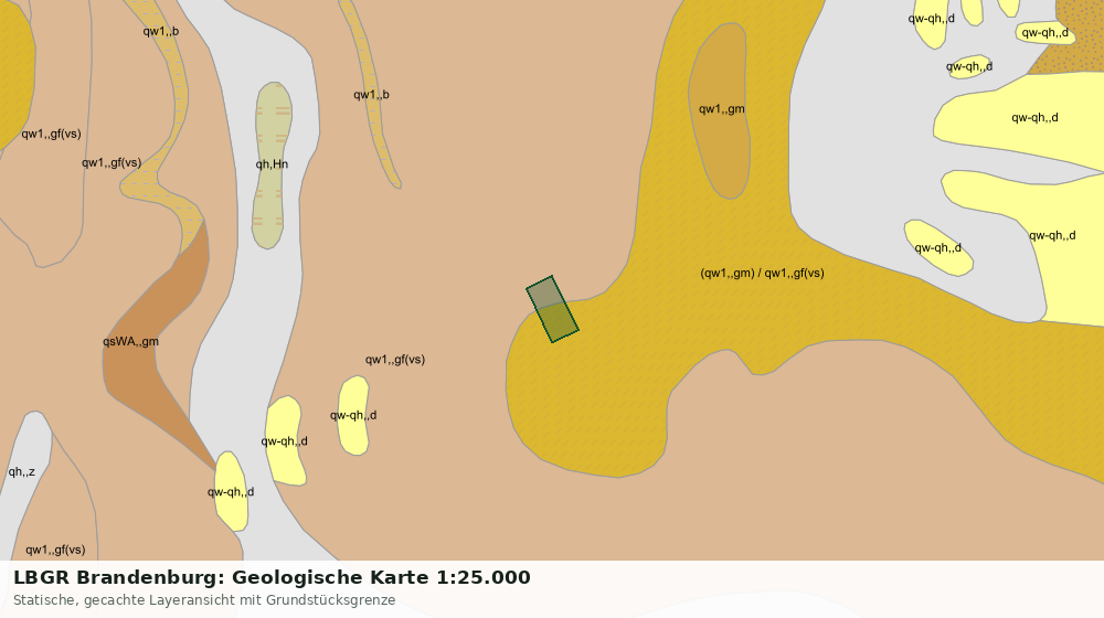 Statische Kartenansicht: LBGR Brandenburg: Geologische Karte 1:25.000