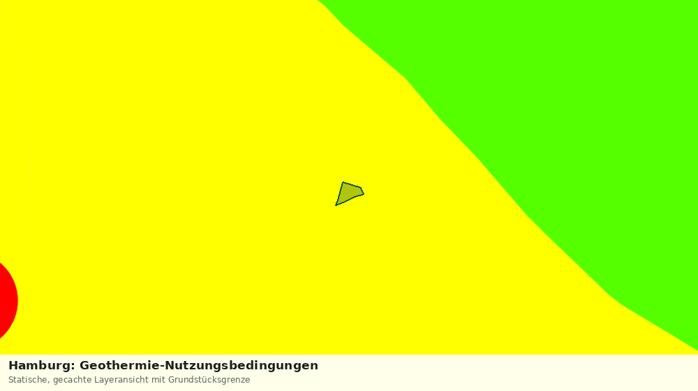 Statische Kartenansicht: Hamburg: Geothermie-Nutzungsbedingungen