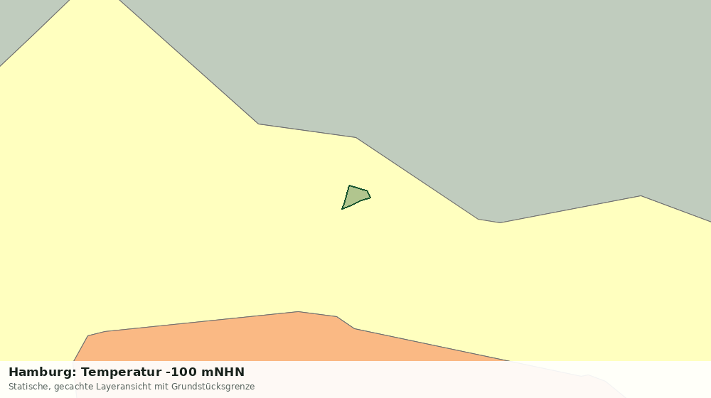 Statische Kartenansicht: Hamburg: Temperatur -100 mNHN