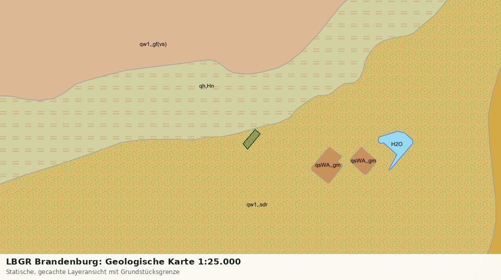 Statische Kartenansicht: LBGR Brandenburg: Geologische Karte 1:25.000