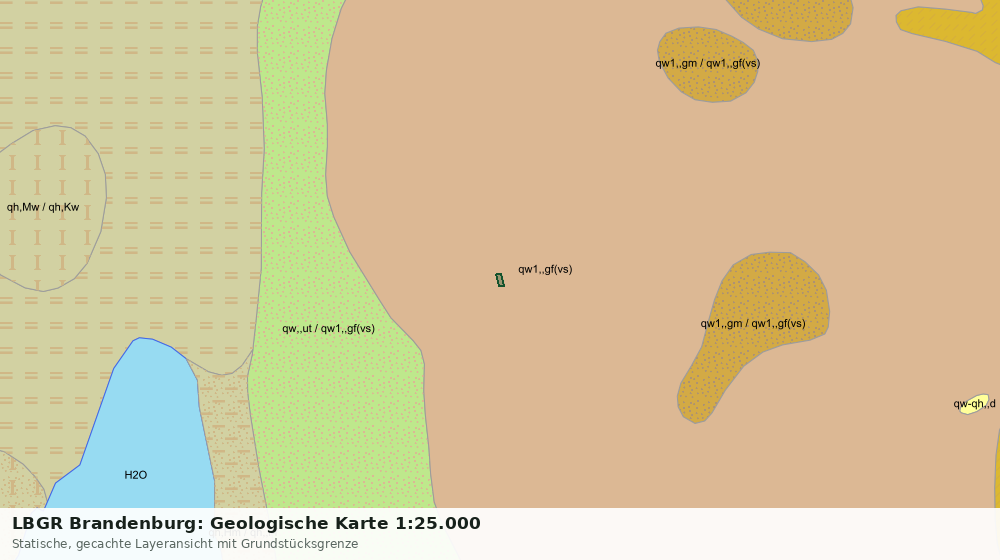 Statische Kartenansicht: LBGR Brandenburg: Geologische Karte 1:25.000
