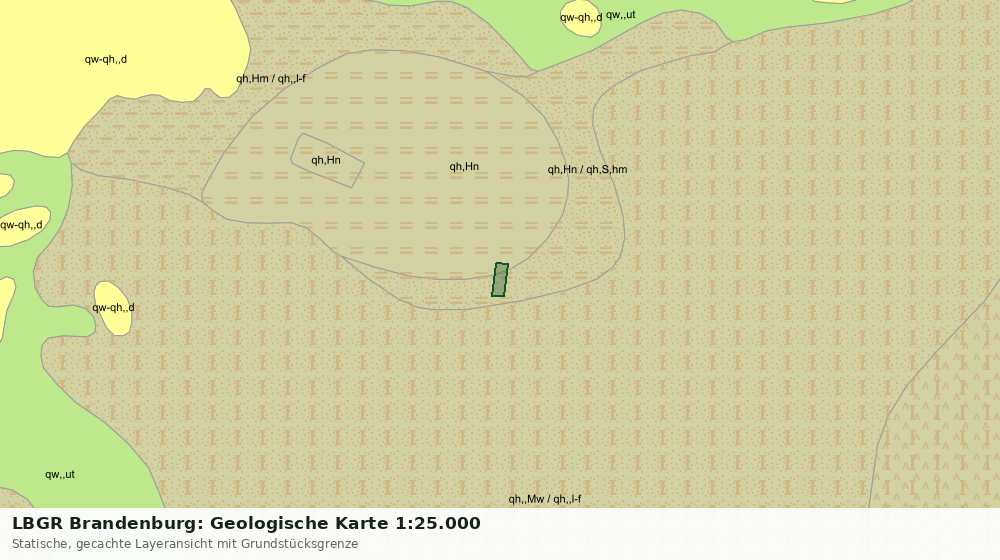 Statische Kartenansicht: LBGR Brandenburg: Geologische Karte 1:25.000