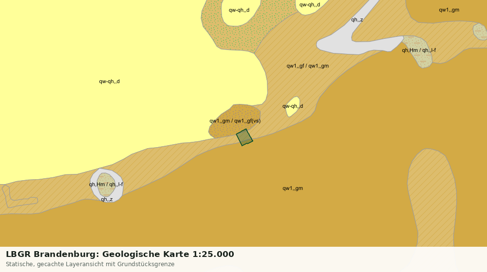 Statische Kartenansicht: LBGR Brandenburg: Geologische Karte 1:25.000