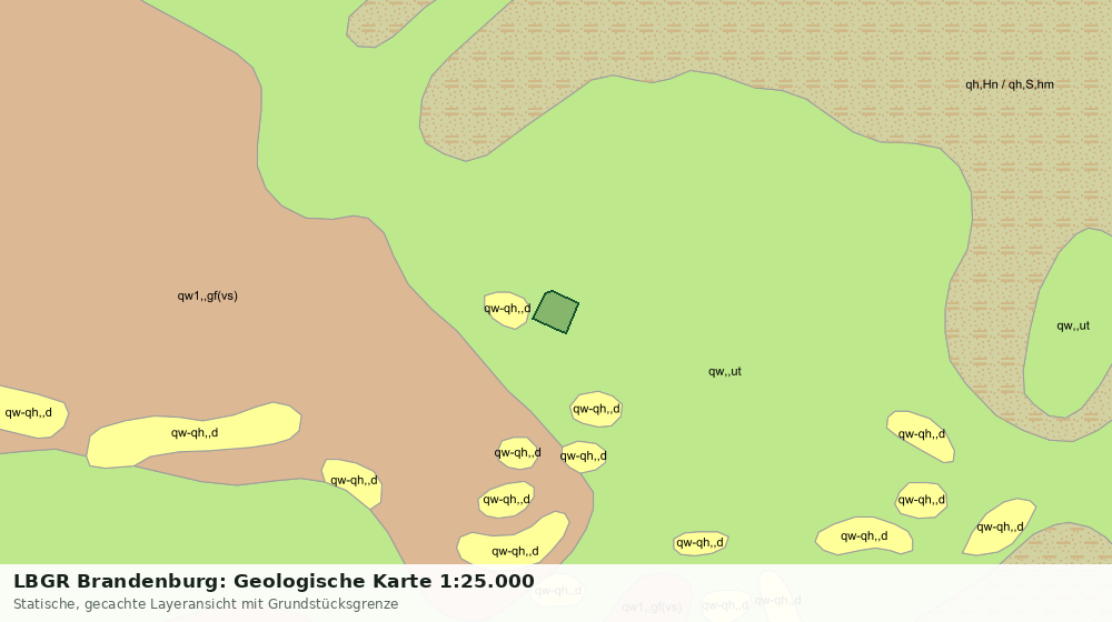 Statische Kartenansicht: LBGR Brandenburg: Geologische Karte 1:25.000