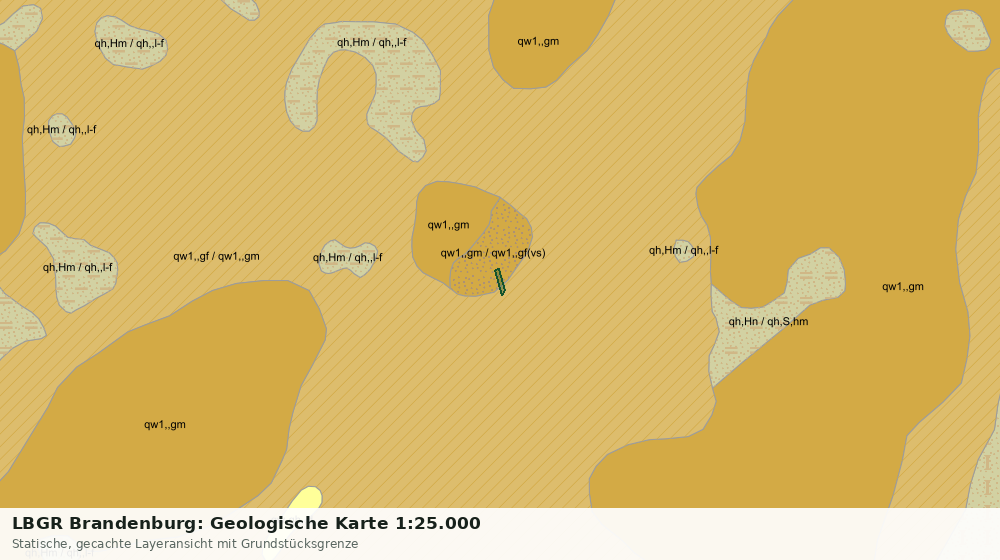 Statische Kartenansicht: LBGR Brandenburg: Geologische Karte 1:25.000