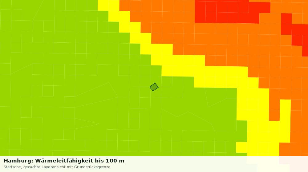 Statische Kartenansicht: Hamburg: Wärmeleitfähigkeit bis 100 m