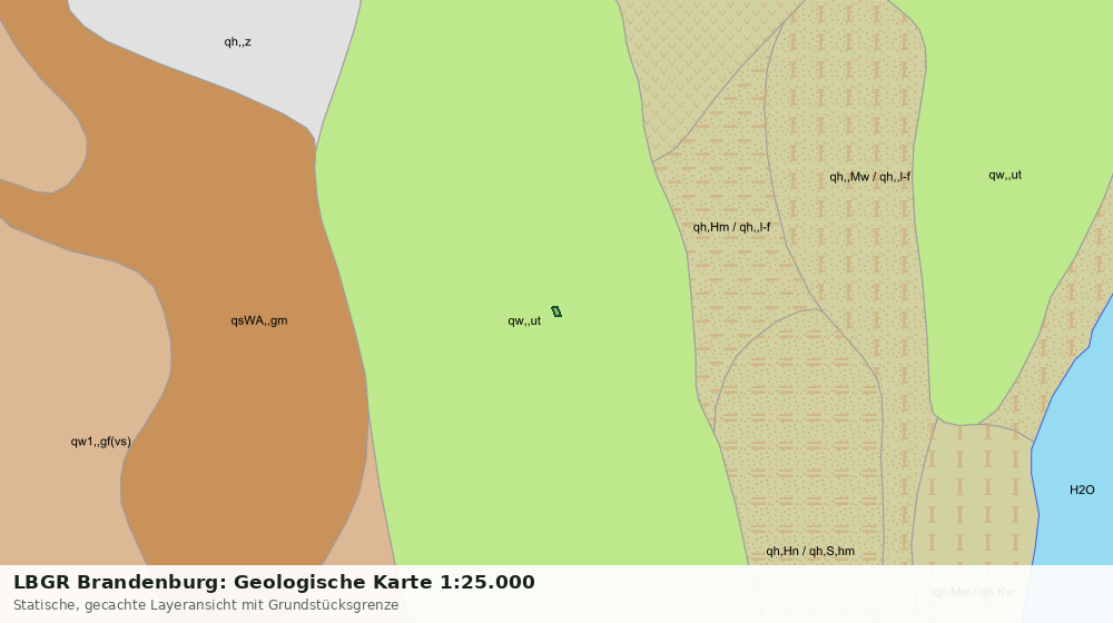 Statische Kartenansicht: LBGR Brandenburg: Geologische Karte 1:25.000