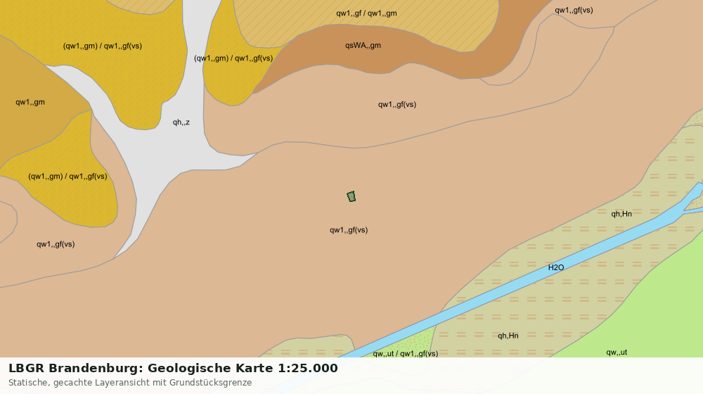 Statische Kartenansicht: LBGR Brandenburg: Geologische Karte 1:25.000