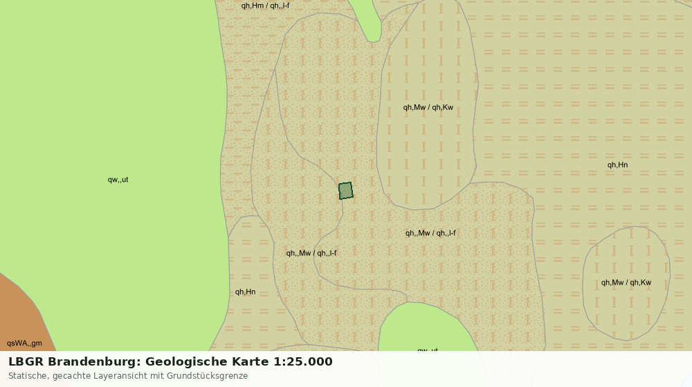 Statische Kartenansicht: LBGR Brandenburg: Geologische Karte 1:25.000