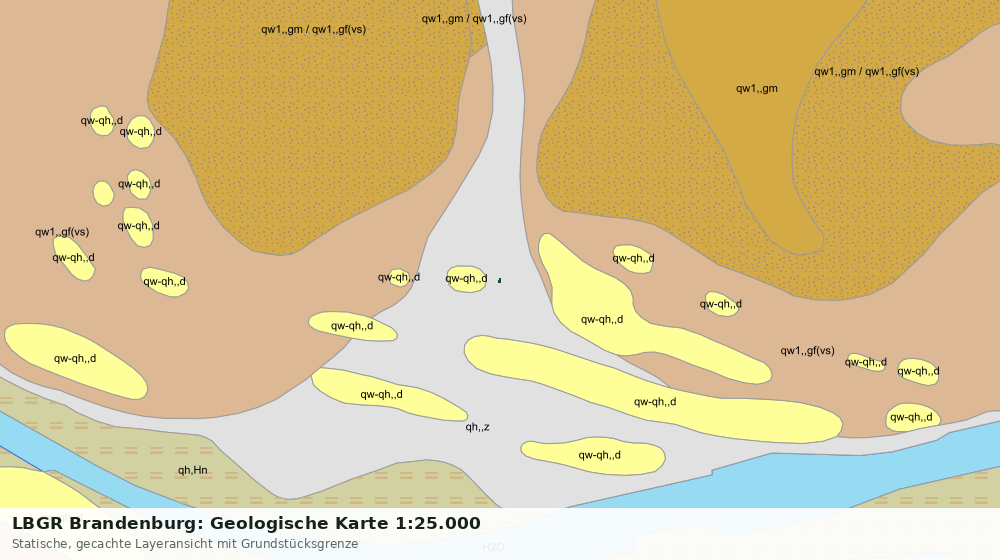Statische Kartenansicht: LBGR Brandenburg: Geologische Karte 1:25.000