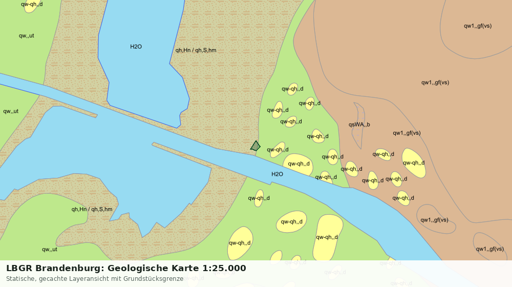 Statische Kartenansicht: LBGR Brandenburg: Geologische Karte 1:25.000