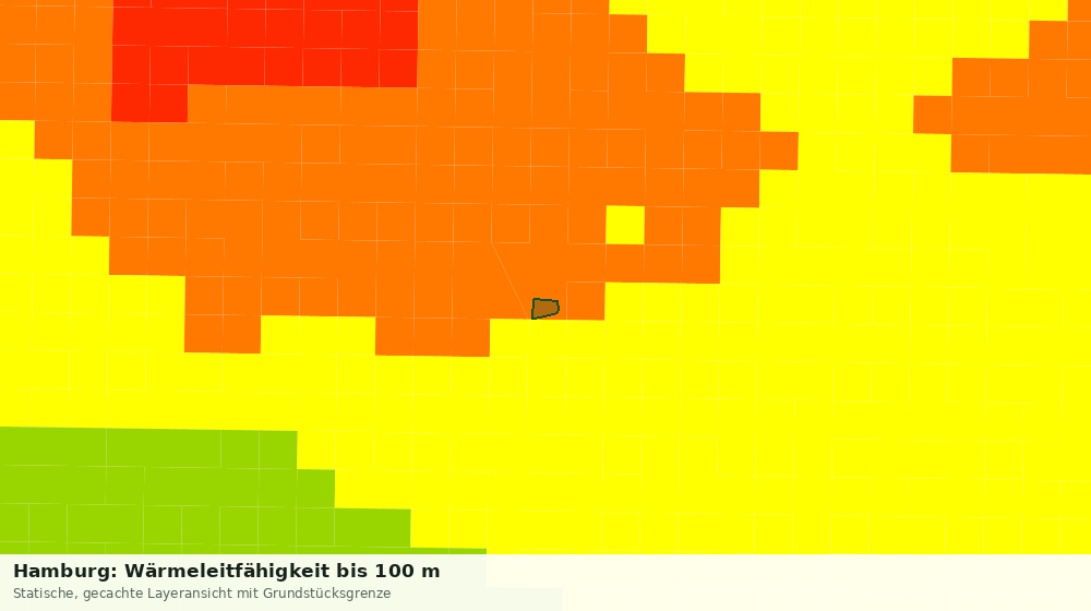 Statische Kartenansicht: Hamburg: Wärmeleitfähigkeit bis 100 m