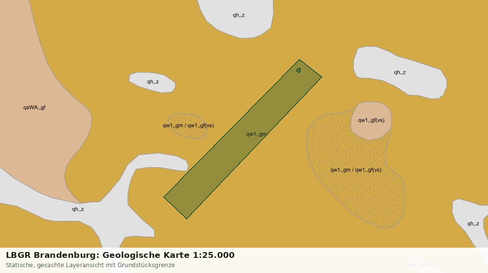 Statische Kartenansicht: LBGR Brandenburg: Geologische Karte 1:25.000