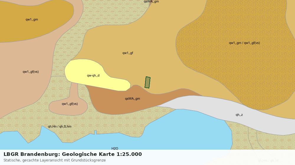 Statische Kartenansicht: LBGR Brandenburg: Geologische Karte 1:25.000