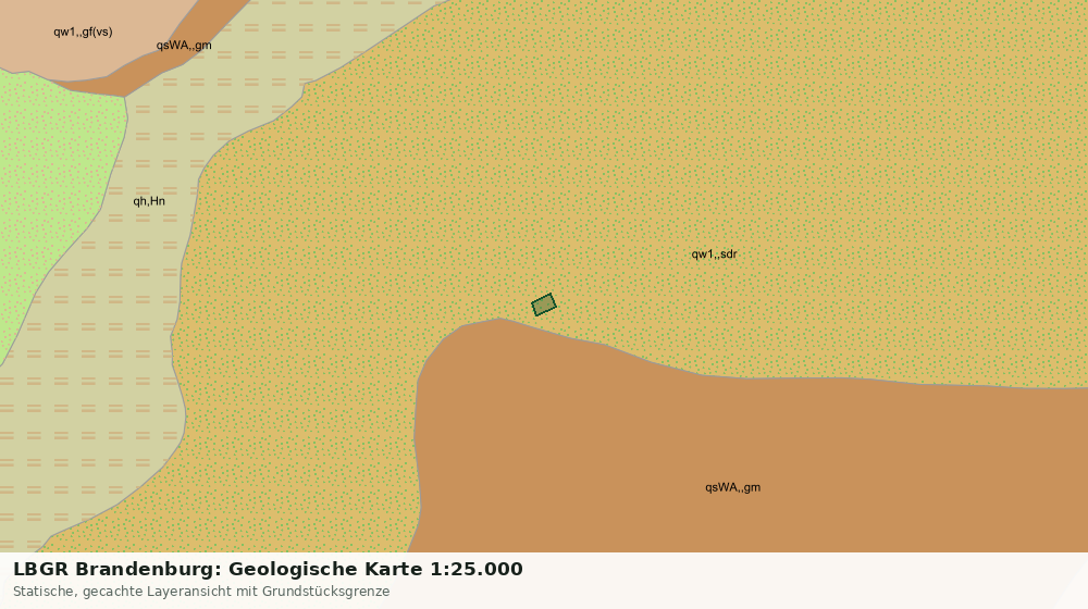 Statische Kartenansicht: LBGR Brandenburg: Geologische Karte 1:25.000