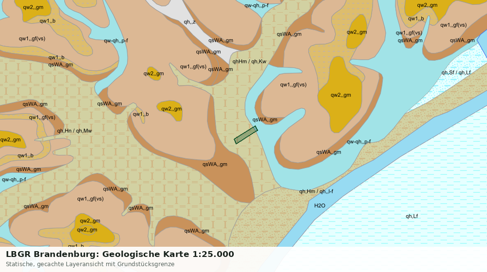Statische Kartenansicht: LBGR Brandenburg: Geologische Karte 1:25.000