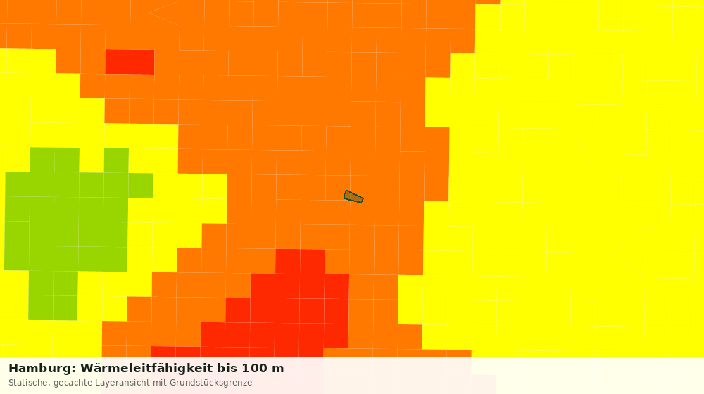 Statische Kartenansicht: Hamburg: Wärmeleitfähigkeit bis 100 m