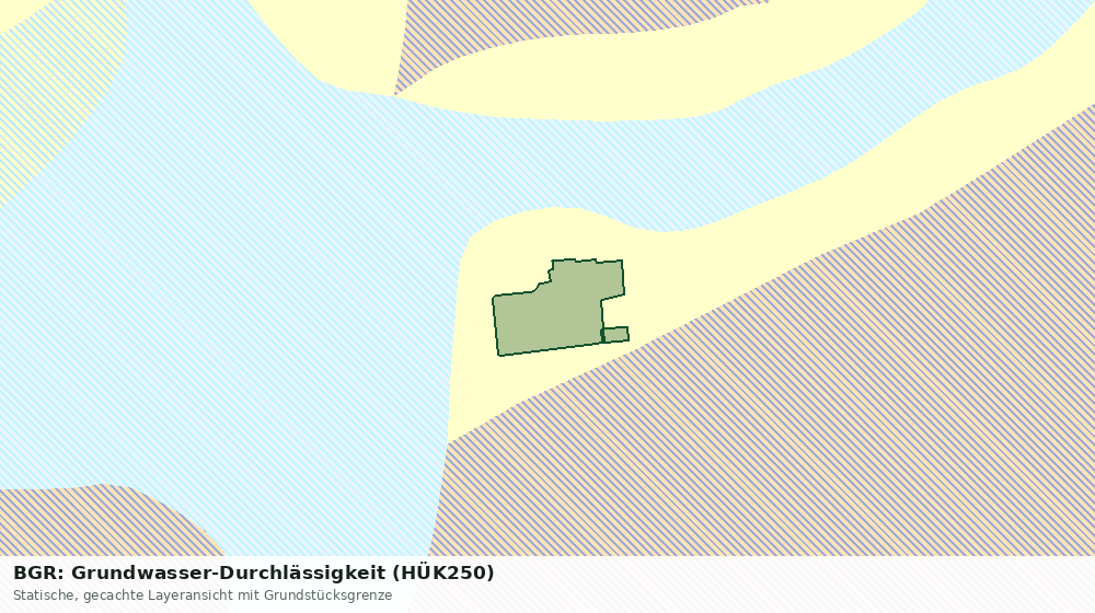 Statische Kartenansicht: BGR: Grundwasser-Durchlässigkeit (HÜK250)