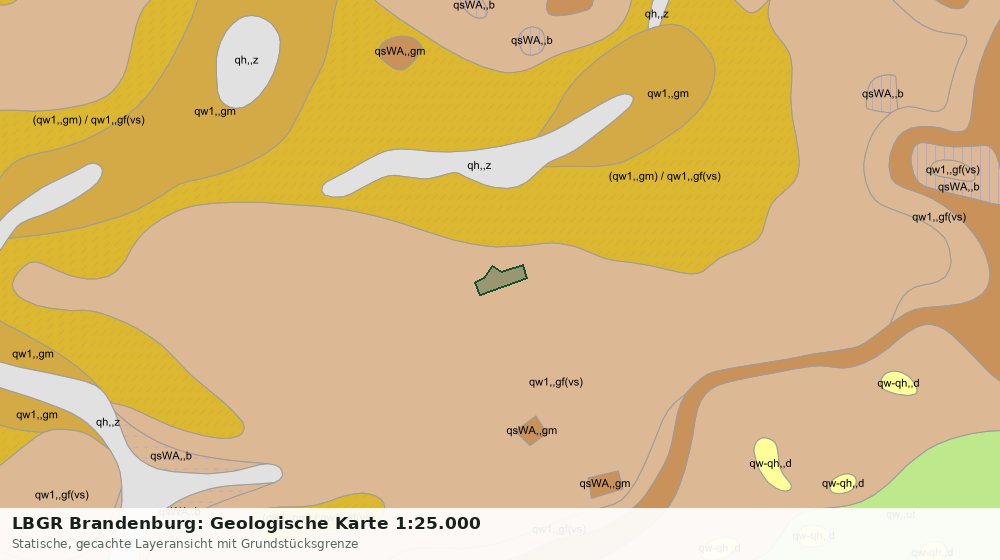 Statische Kartenansicht: LBGR Brandenburg: Geologische Karte 1:25.000