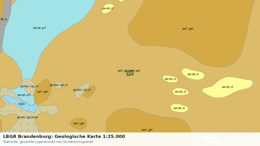 Statische Kartenansicht: LBGR Brandenburg: Geologische Karte 1:25.000