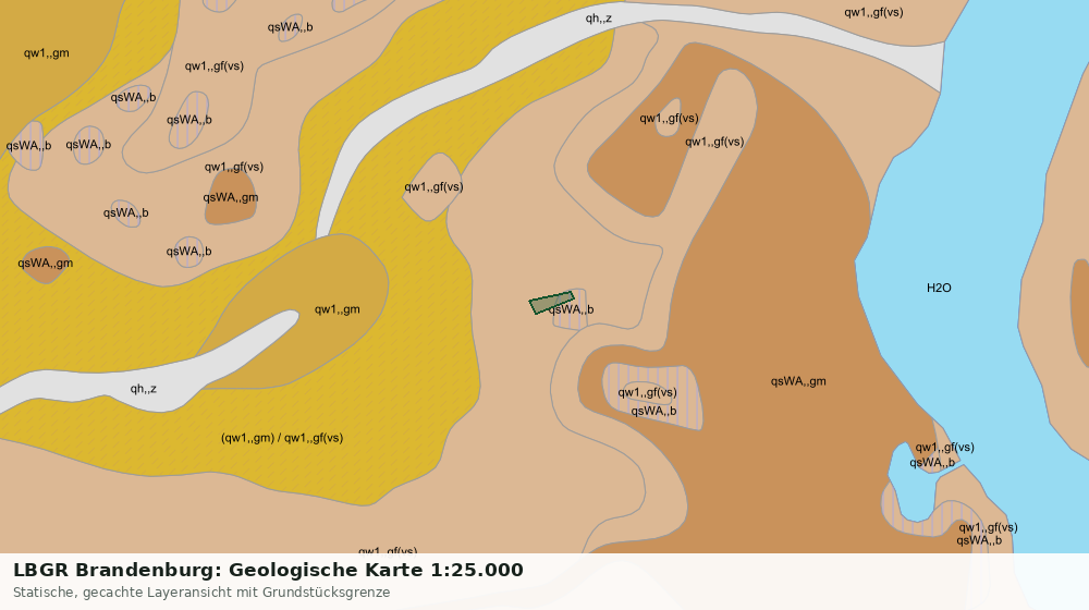 Statische Kartenansicht: LBGR Brandenburg: Geologische Karte 1:25.000