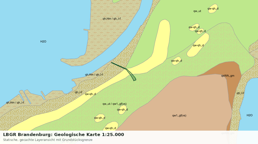 Statische Kartenansicht: LBGR Brandenburg: Geologische Karte 1:25.000