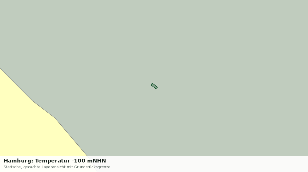 Statische Kartenansicht: Hamburg: Temperatur -100 mNHN