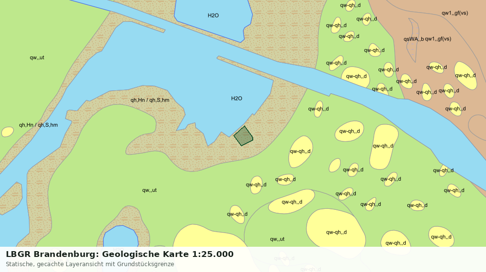 Statische Kartenansicht: LBGR Brandenburg: Geologische Karte 1:25.000