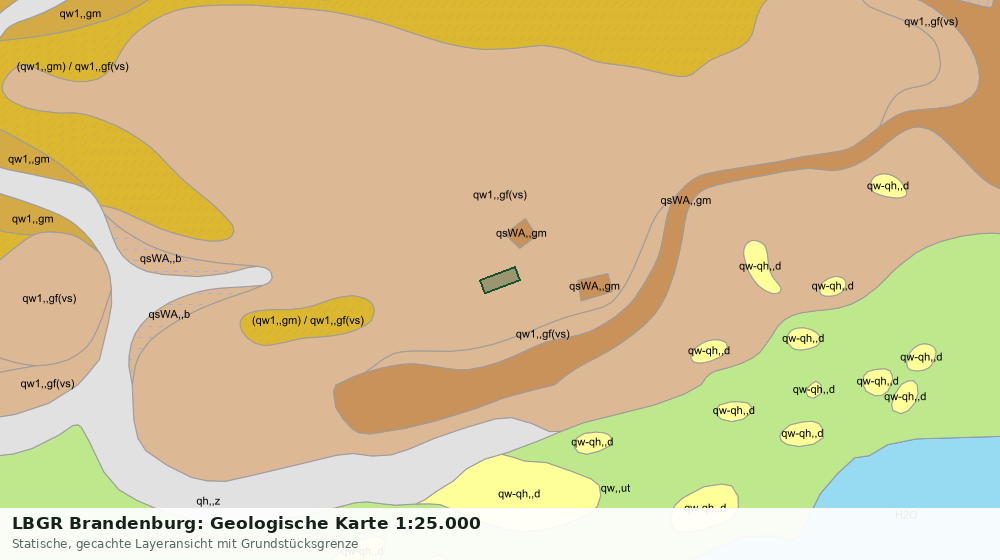 Statische Kartenansicht: LBGR Brandenburg: Geologische Karte 1:25.000