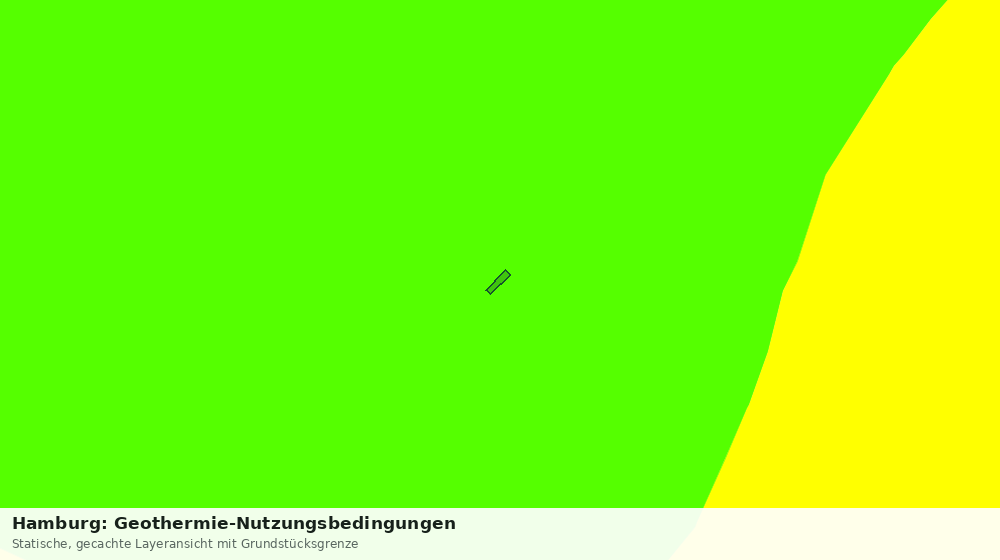 Statische Kartenansicht: Hamburg: Geothermie-Nutzungsbedingungen