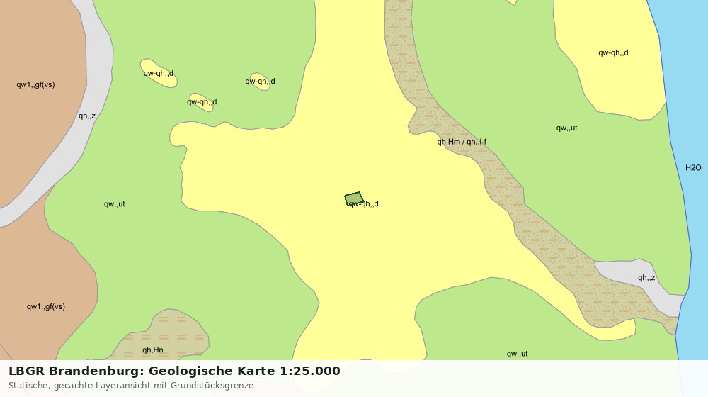 Statische Kartenansicht: LBGR Brandenburg: Geologische Karte 1:25.000