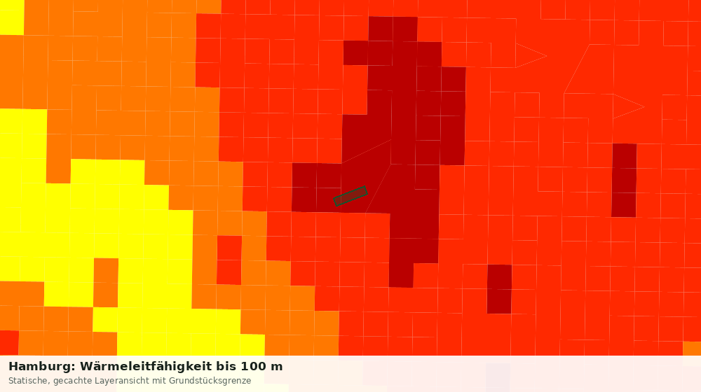 Statische Kartenansicht: Hamburg: Wärmeleitfähigkeit bis 100 m