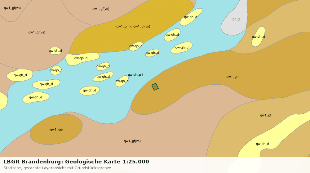 Statische Kartenansicht: LBGR Brandenburg: Geologische Karte 1:25.000