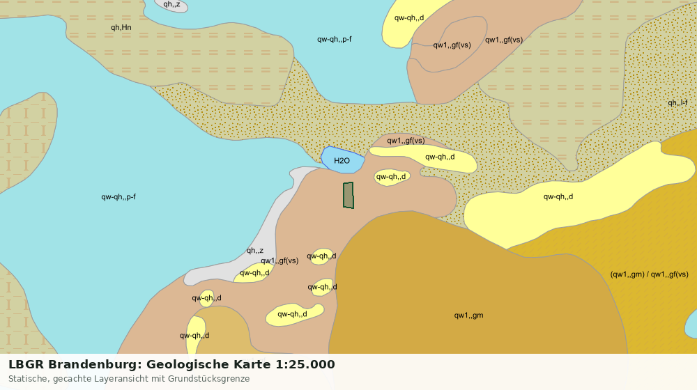 Statische Kartenansicht: LBGR Brandenburg: Geologische Karte 1:25.000