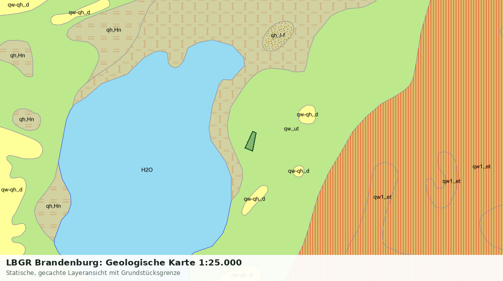 Statische Kartenansicht: LBGR Brandenburg: Geologische Karte 1:25.000